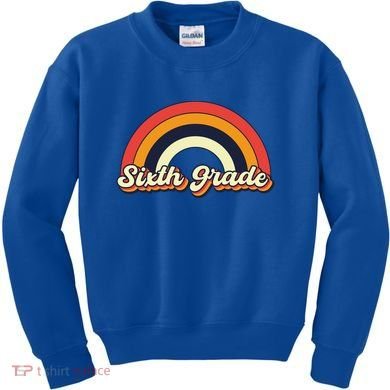 Retro 6Th Sixth Grade Squad Teacher Team 6Th Grade Funny Gift Kids Sweatshirt