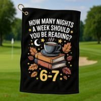 Reading 67 Six Seven Meme English Teacher Book Lover Golf Towel thumb 1