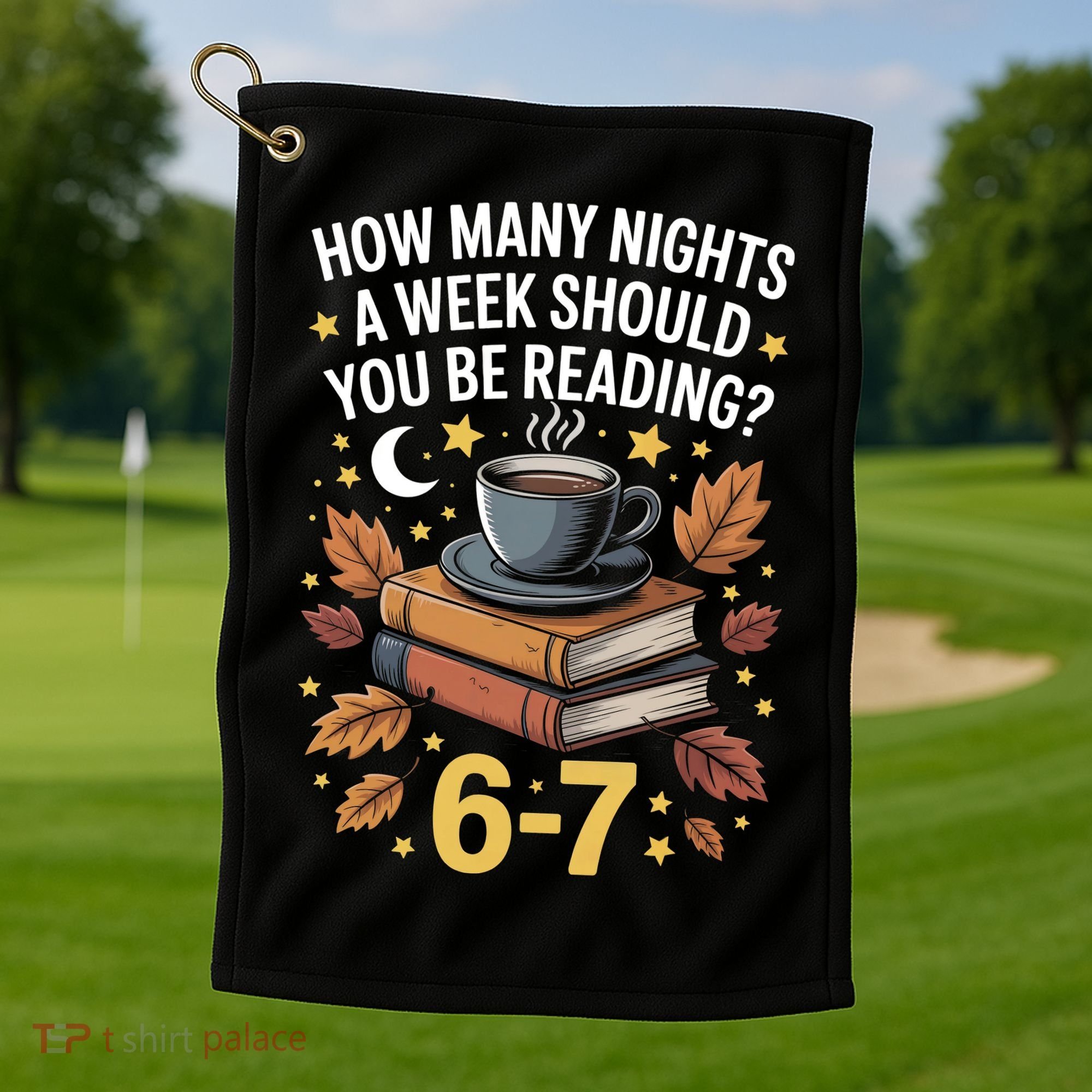 Reading 67 Six Seven Meme English Teacher Book Lover Golf Towel