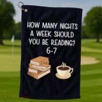 Reading 67 Six Seven Meme English 6-7 Teacher Book Lover Golf Towel thumb 1