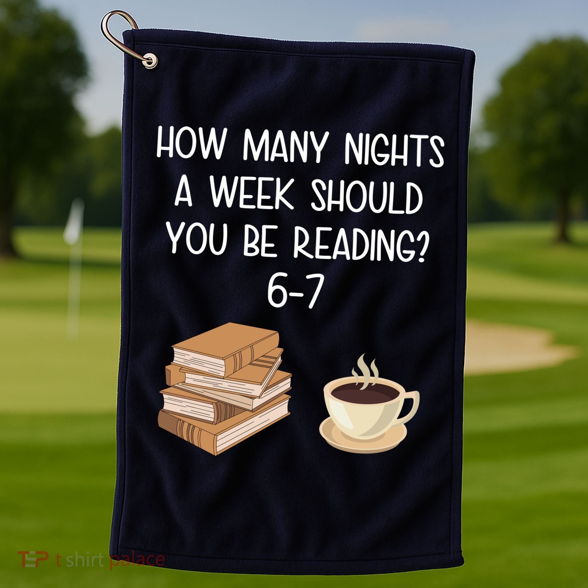 Reading 67 Six Seven Meme English 6-7 Teacher Book Lover Golf Towel