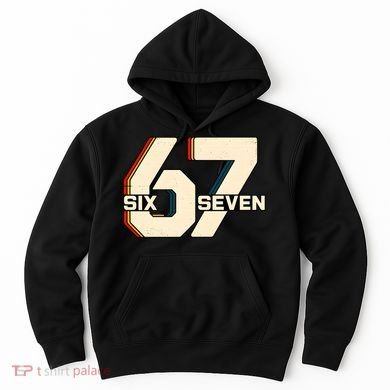 Retro 67 Six Seven Meme 6-7 Vintage Hoodie