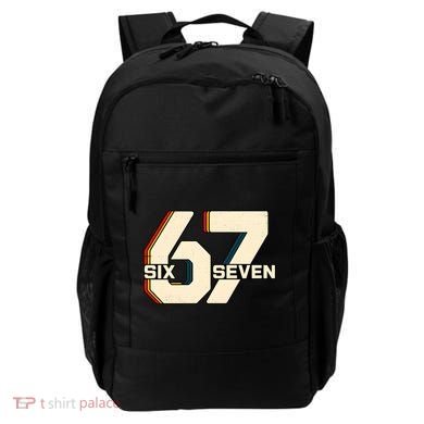 Retro 67 Six Seven Meme 6-7 Vintage Backpack
