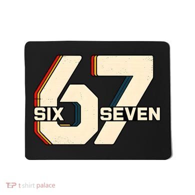 Retro 67 Six Seven Meme 6-7 Vintage Mousepad