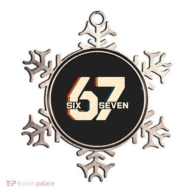 Retro 67 Six Seven Meme 6-7 Vintage Ornament