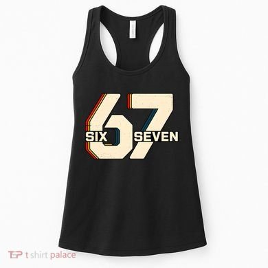 Retro 67 Six Seven Meme 6-7 Vintage Women's Tank Top