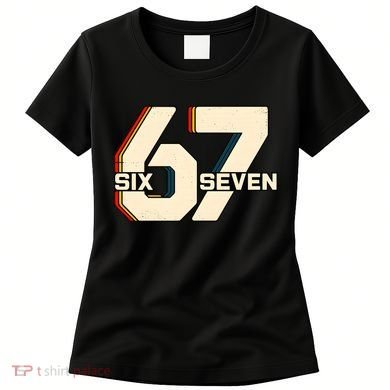 Retro 67 Six Seven Meme 6-7 Vintage Women's T-Shirt