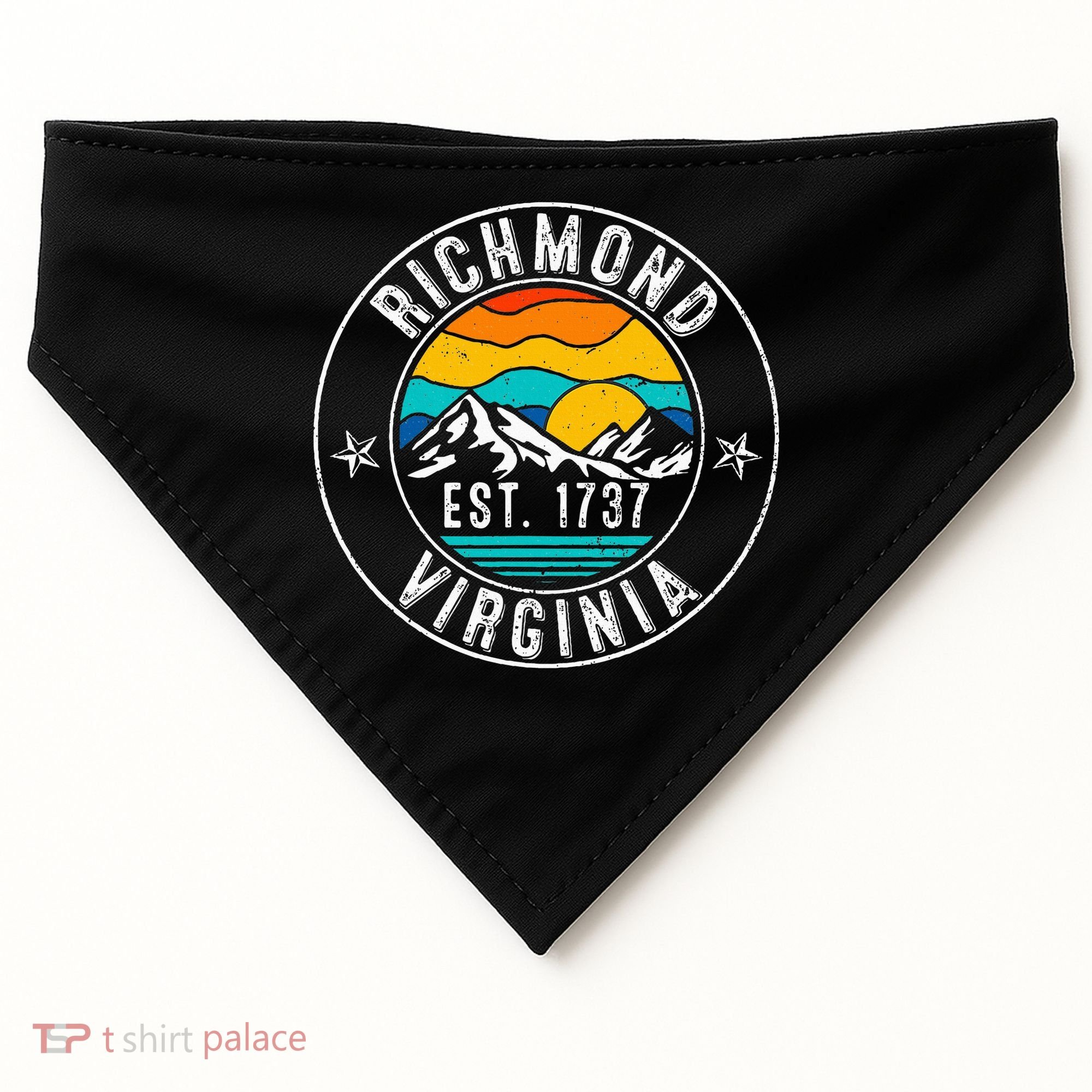Retro 70s 80s Richmond Virginia Va USA-Made Doggie Bandana