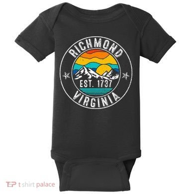 Retro 70s 80s Richmond Virginia Va Baby Bodysuit