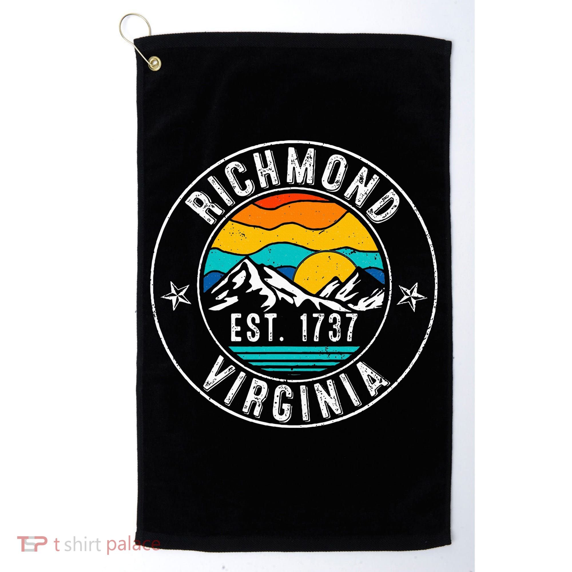 Retro 70s 80s Richmond Virginia Va Golf Towel