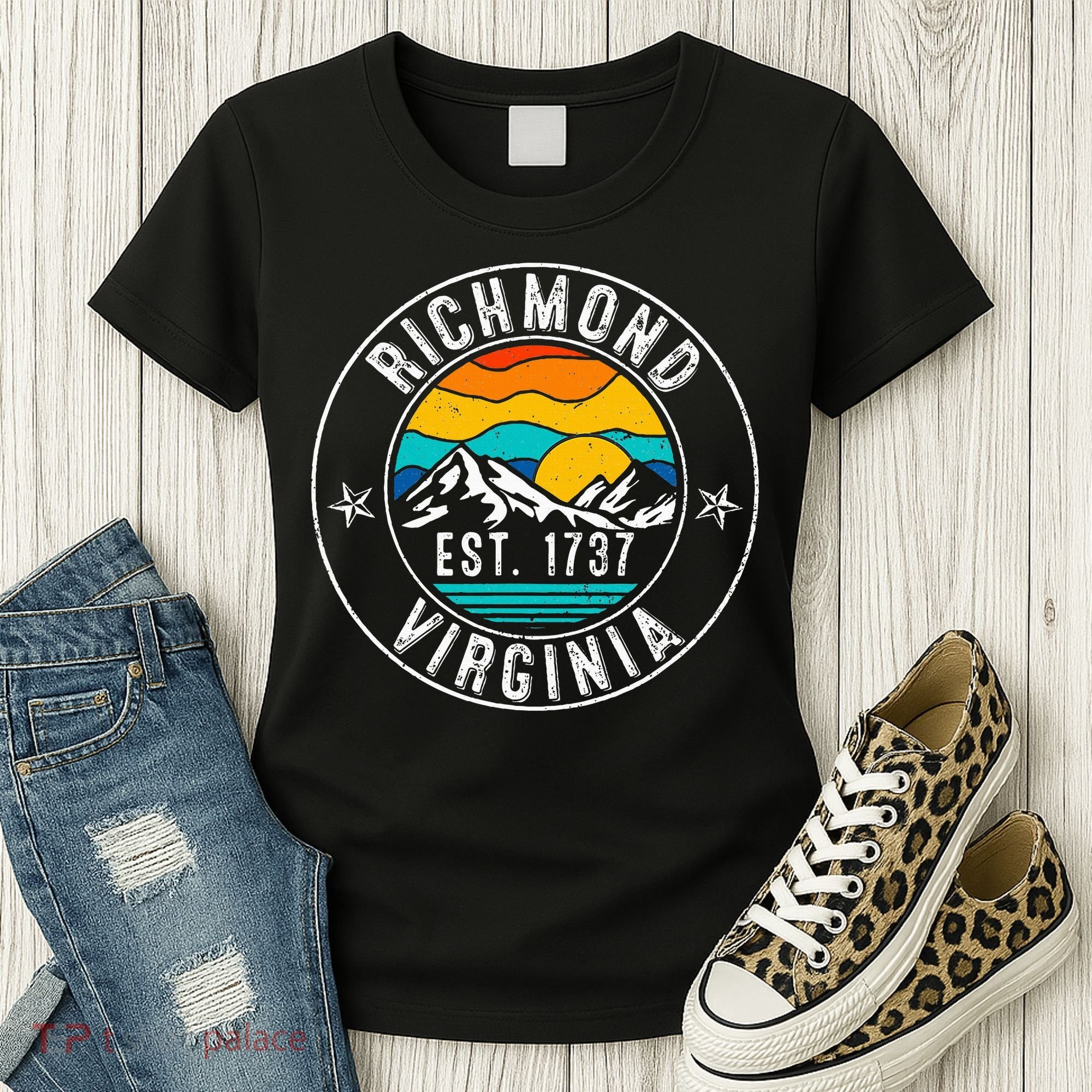 Retro 70s 80s Richmond Virginia Va Women's T-Shirt