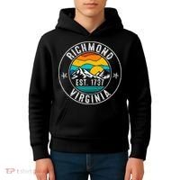 Retro 70s 80s Richmond Virginia Va Kids Hoodie thumb 4