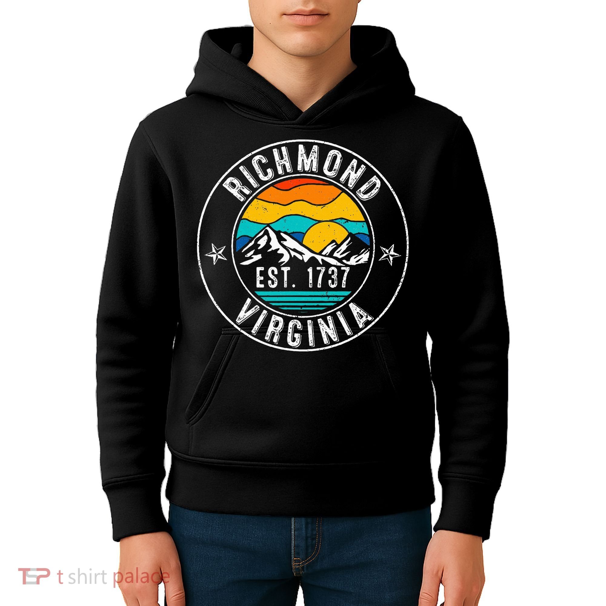 Retro 70s 80s Richmond Virginia Va Kids Hoodie