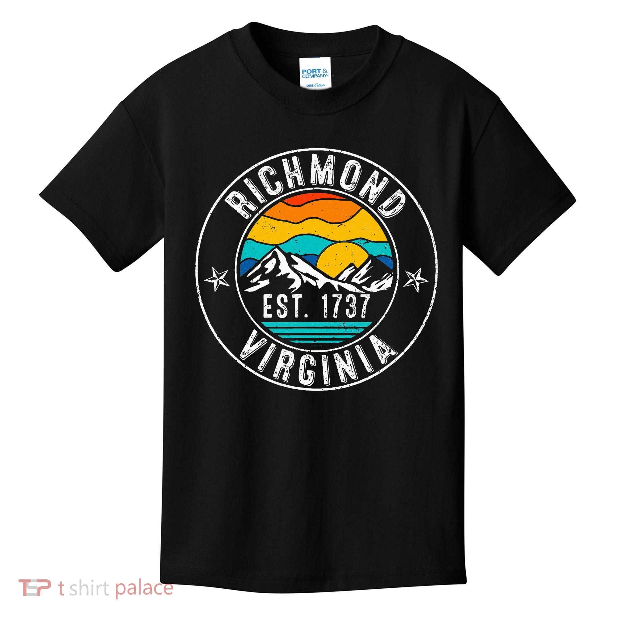 Retro 70s 80s Richmond Virginia Va Kids T-Shirt