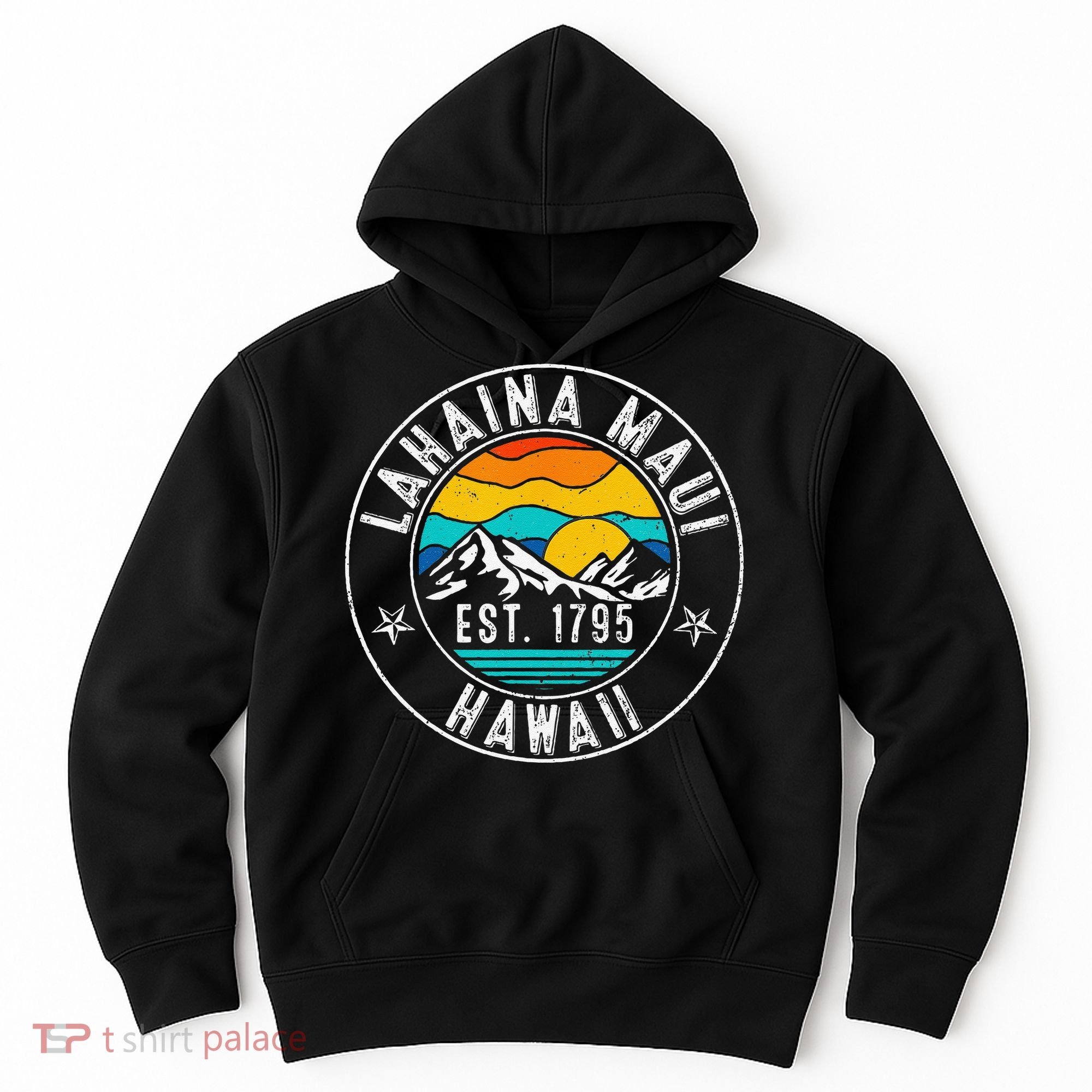 Retro 70s 80s Lahaina Maui Hawaii HI Hoodie