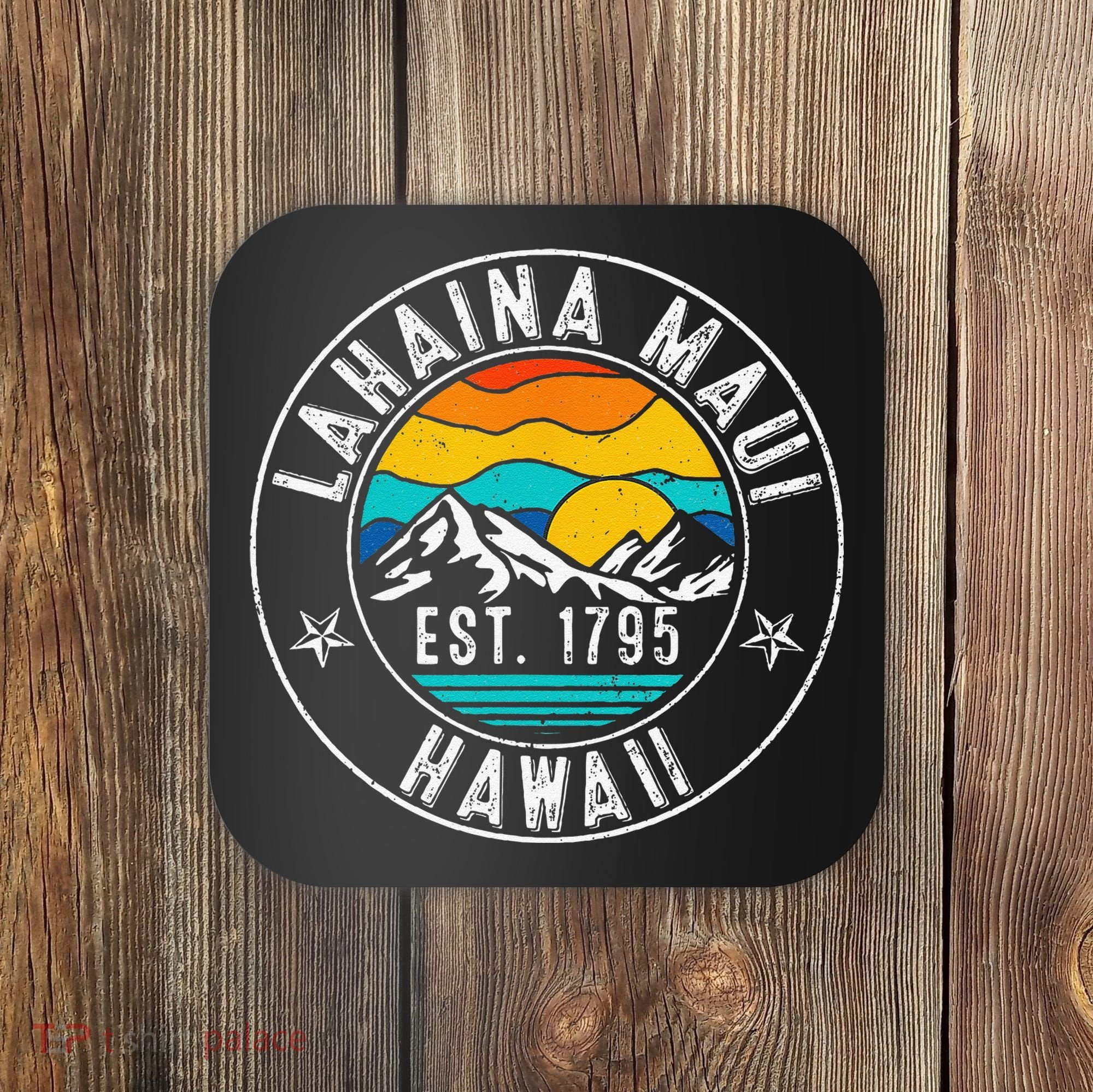 Retro 70s 80s Lahaina Maui Hawaii HI Coaster