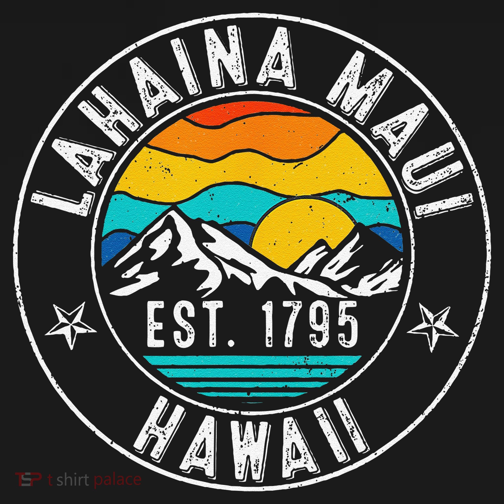 Retro 70s 80s Lahaina Maui Hawaii HI Women's Hoodie