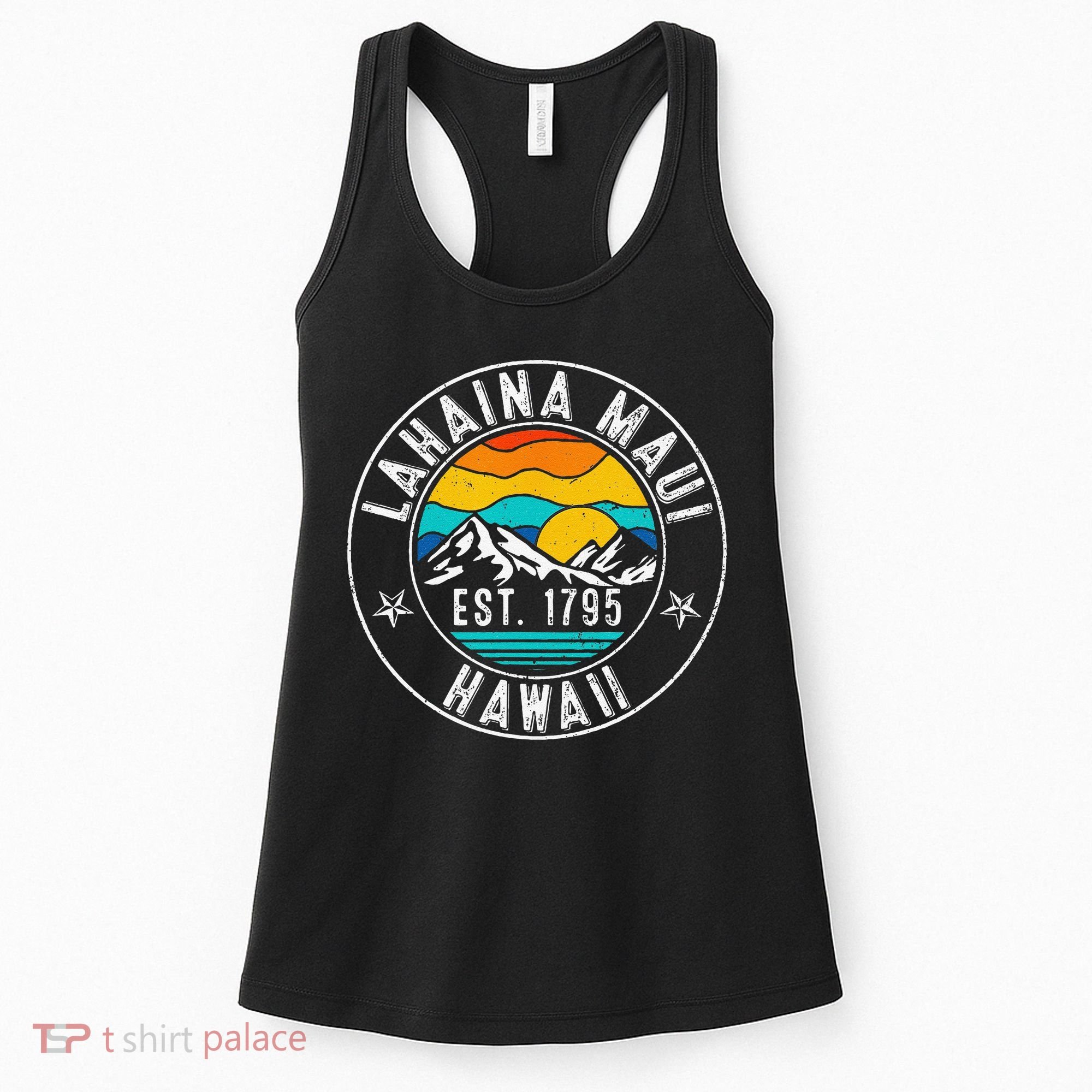Retro 70s 80s Lahaina Maui Hawaii HI Women's Tank Top