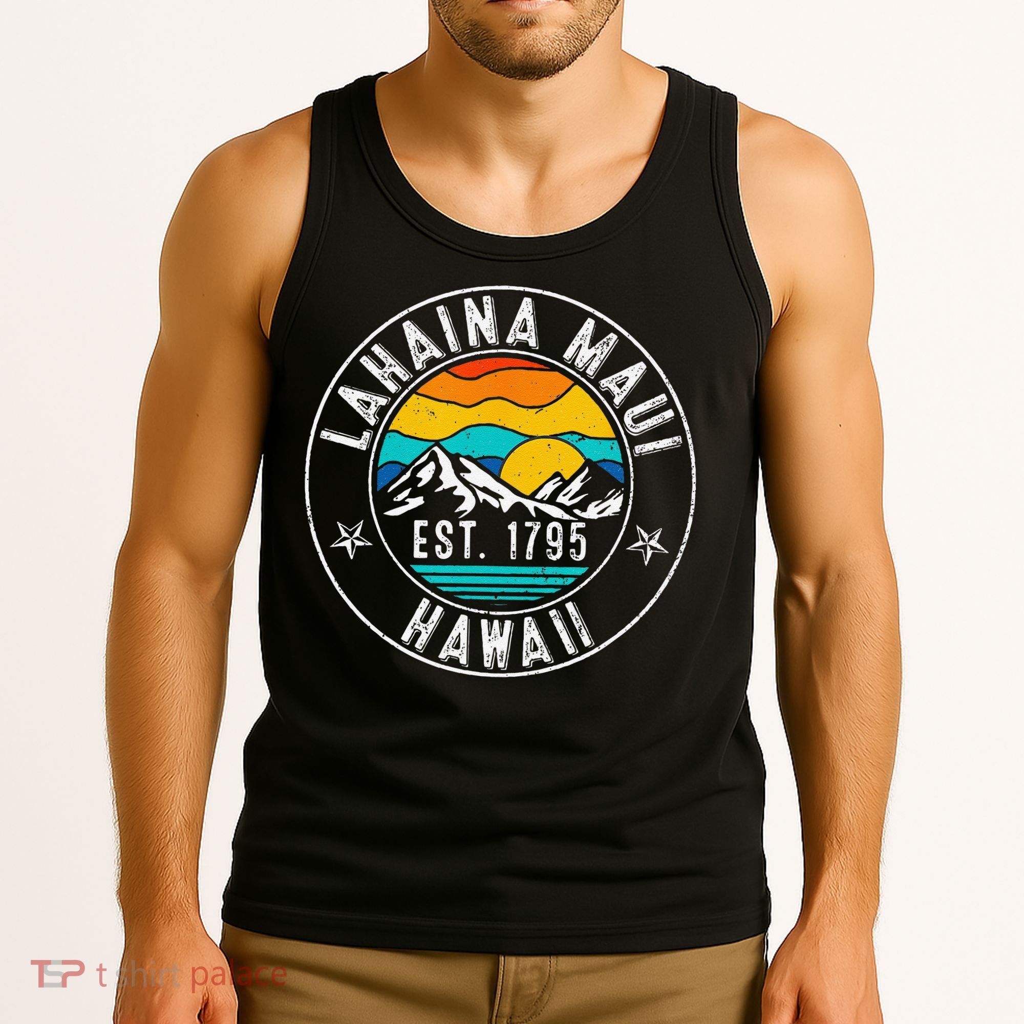 Retro 70s 80s Lahaina Maui Hawaii HI Tank Top