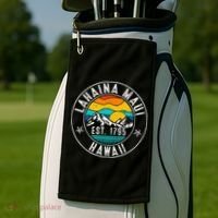 Retro 70s 80s Lahaina Maui Hawaii HI Golf Towel thumb 2