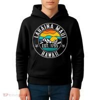 Retro 70s 80s Lahaina Maui Hawaii HI Kids Hoodie thumb 4