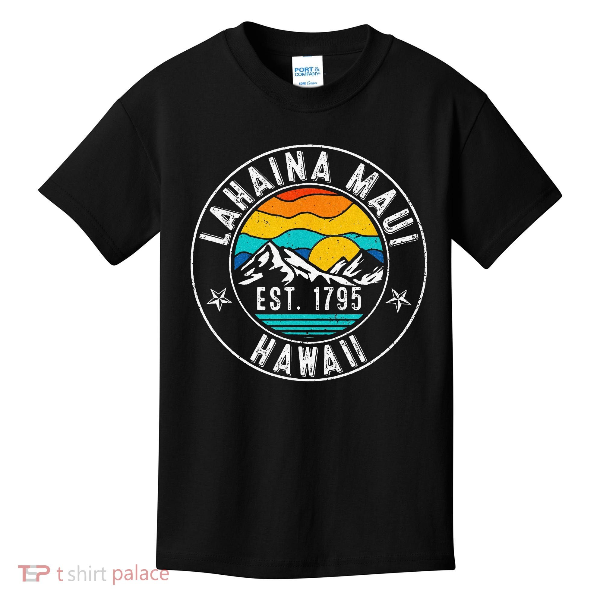 Retro 70s 80s Lahaina Maui Hawaii HI Kids T-Shirt