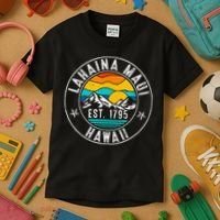 Retro 70s 80s Lahaina Maui Hawaii HI Kids T-Shirt thumb 3