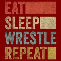 Retro 70s 80s Eat Sleep Wrestle Gear Vintage Wrestling T-Shirt thumb 7