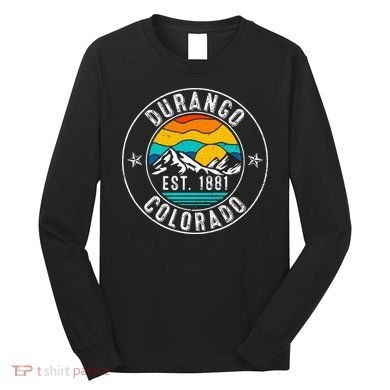 Retro 70s 80s Durango Colorado Co Long Sleeve Shirt