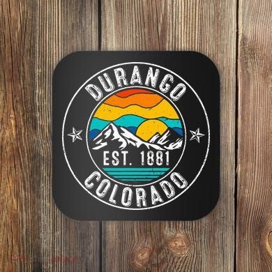 Retro 70s 80s Durango Colorado Co Coaster