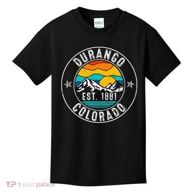 Retro 70s 80s Durango Colorado Co Kids T-Shirt
