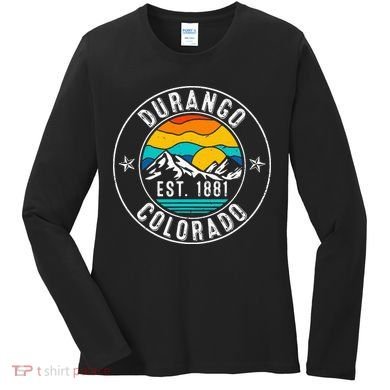Retro 70s 80s Durango Colorado CO Women's Long Sleeve Shirt