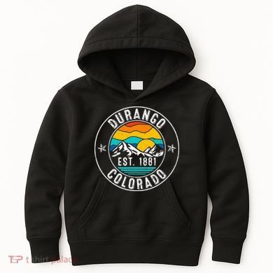 Retro 70s 80s Durango Colorado CO Kids Hoodie