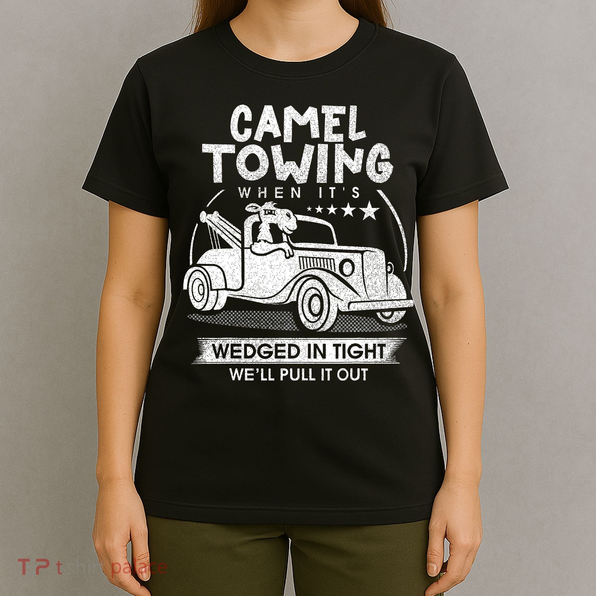 Retro 70s Camel Towing Services Vintage Tow Truck Driver T-Shirt