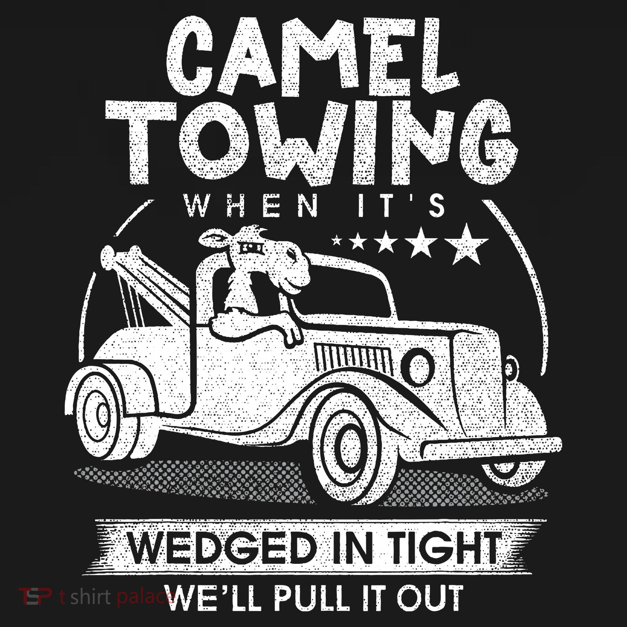 Retro 70s Camel Towing Services Vintage Tow Truck Driver T-Shirt
