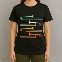 Retro 70S Funny Trombone For Trombonist T-Shirt thumb 4