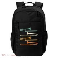 Retro 70S Funny Trombone For Trombonist Backpack thumb 0