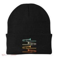 Retro 70S Funny Trombone For Trombonist Beanie thumb 0