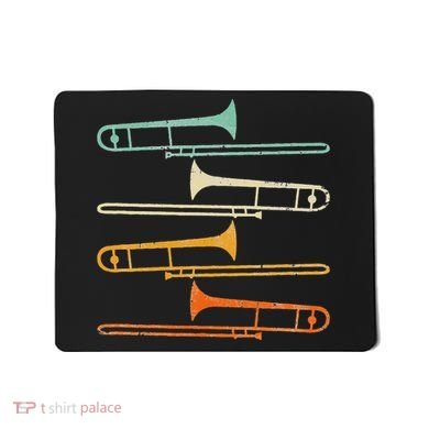Retro 70S Funny Trombone For Trombonist Mousepad