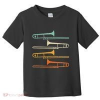 Retro 70S Funny Trombone For Trombonist Toddler T-Shirt thumb 0