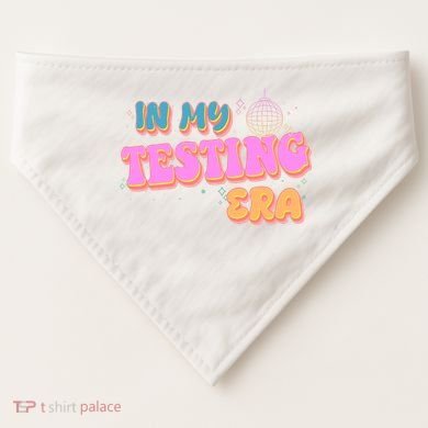 Retro 70's In My Testing Era School Test Time USA-Made Doggie Bandana