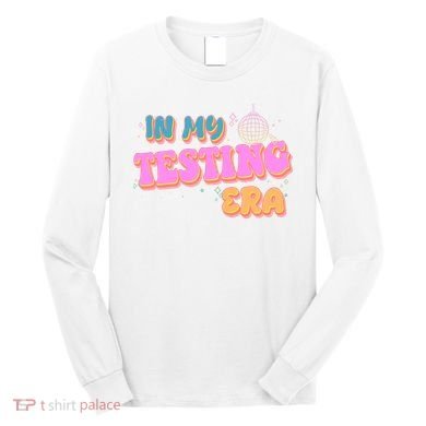 Retro 70's In My Testing Era School Test Time Long Sleeve Shirt