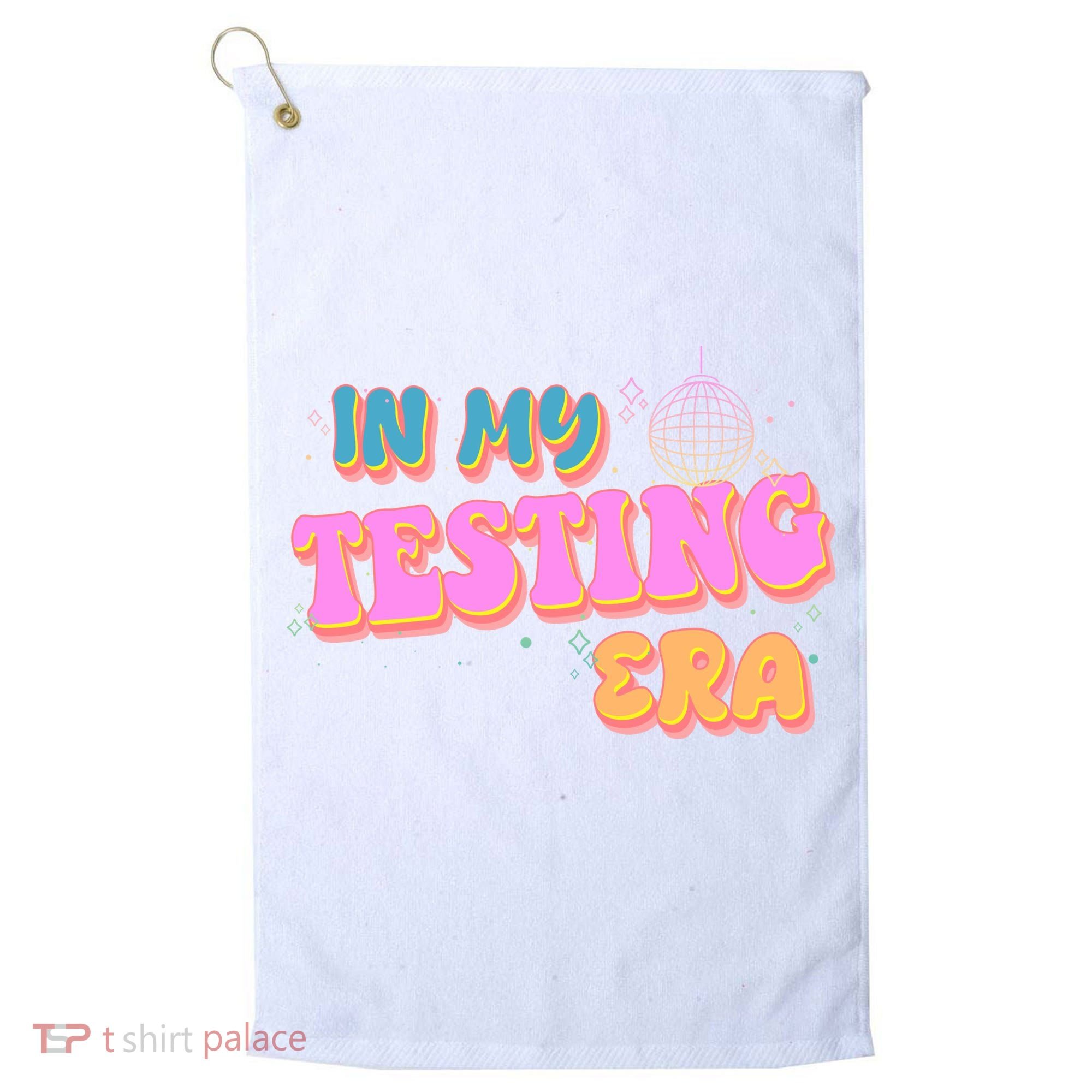 Retro 70's In My Testing Era School Test Time Golf Towel