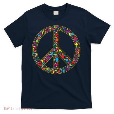 Retro 70's Polka Dot Peace Sign T-Shirt