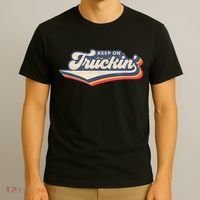 Retro 70s Vintage Keep on Truckin Retro sunset style font T-Shirt thumb 3