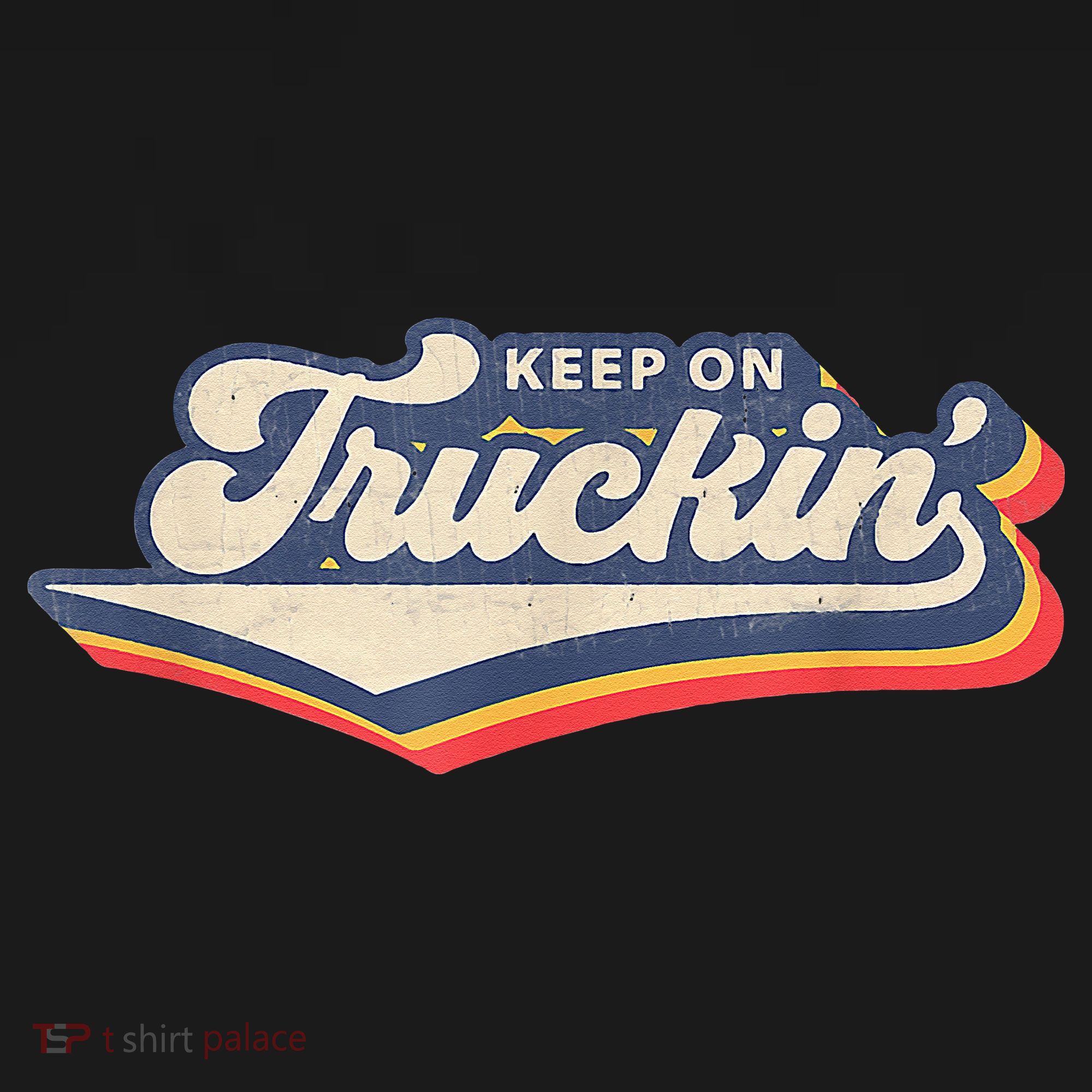 Retro 70s Vintage Keep on Truckin Retro sunset style font T-Shirt