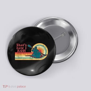 Retro 70S Vintage Kayaking Kayak Meaningful Gift Button