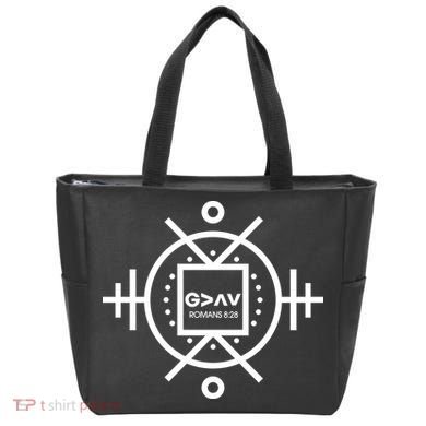 Romans 8 28 Bible Verse Tote Bag