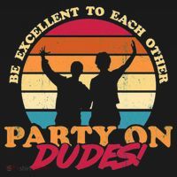 Retro 80's Bill And Ted Be Excellent To Each Other Party On Dudes! Ornament thumb 1