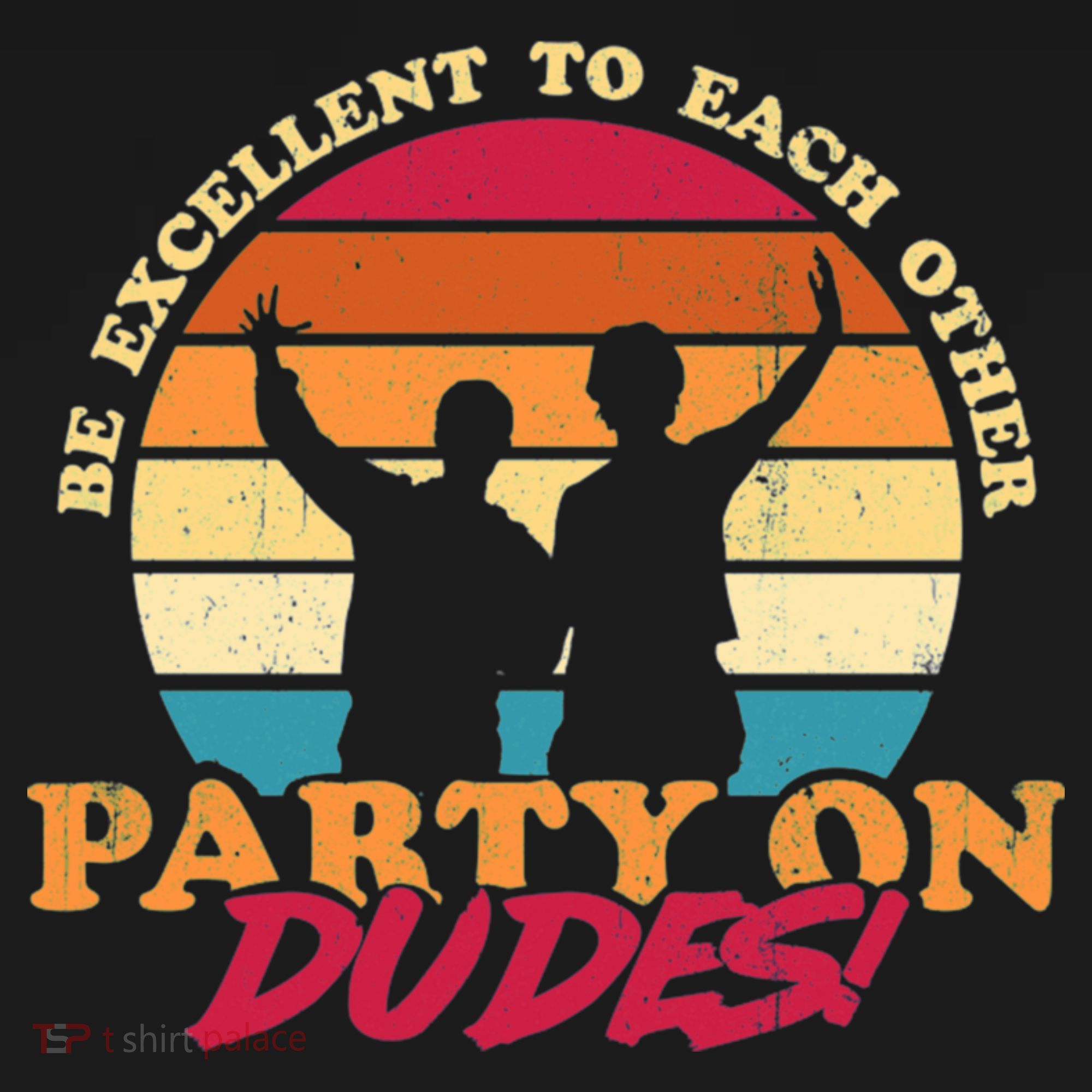 Retro 80's Bill And Ted Be Excellent To Each Other Party On Dudes! Ornament